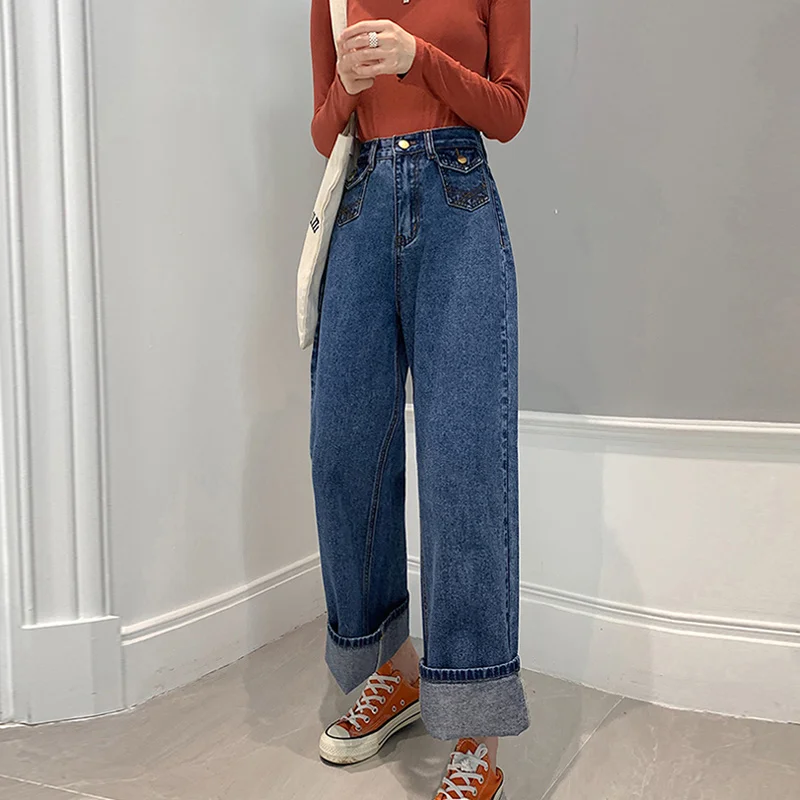 Wide Leg Pants Female High Waist Drape Jeans 2019 Autumn New Loose Straight Straight Dragging Pants
Wide Leg Pants Female High Waist Drape Jeans 2019 Autumn New Loose Straight Straight Dragging Pants