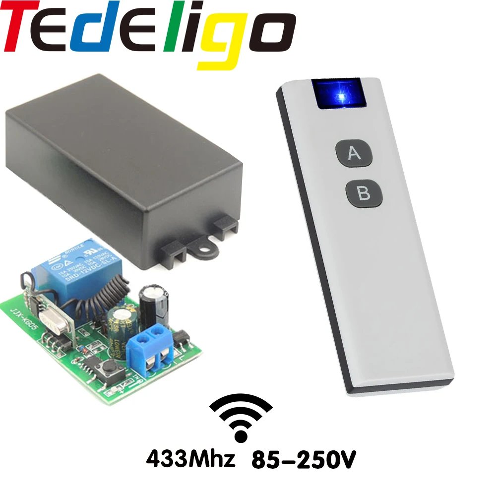 Smart Home 433Mhz Wireless Switch Light RF Remote Control Switch AC 220V 10A Relay Receiver for Home Ceiling Lamp Water Heaters
Smart Home 433Mhz Wireless Switch Light RF Remote Control Switch AC 220V 10A Relay Receiver for Home Ceiling Lamp Water Heaters