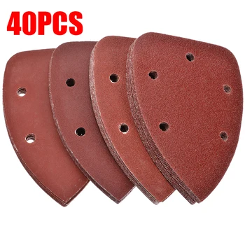40Pcs Grit 60/80/120/240 Sanding Discs Triangle Sanding Sheets Pads Sandpaper with 5 Holes For Polishing Tool 140mmx90mm
40Pcs Grit 60/80/120/240 Sanding Discs Triangle Sanding Sheets Pads Sandpaper with 5 Holes For Polishing Tool 140mmx90mm
