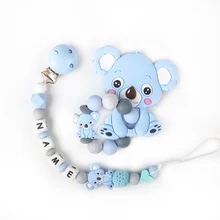 TYRY.HU Baby Pacifier Clip Chain Personalized Name for Babies Custom Made Silicone Pacifier Clip with Cute Koala Soother Chains
TYRY.HU Baby Pacifier Clip Chain Personalized Name for Babies Custom Made Silicone Pacifier Clip with Cute Koala Soother Chains