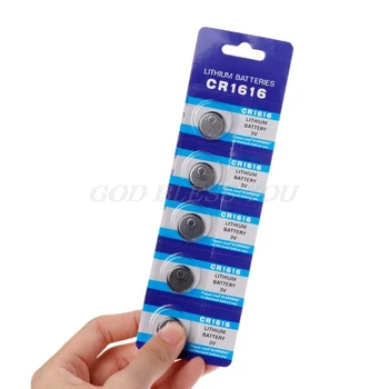 5PCS Button Battery CR1616 Lithium Coin Cell Batteries 3V DL1616 ECR1616 LM1616 CR 1616 Electronic Car Key Watch Toy Remote 
5PCS Button Battery CR1616 Lithium Coin Cell Batteries 3V DL1616 ECR1616 LM1616 CR 1616 Electronic Car Key Watch Toy Remote