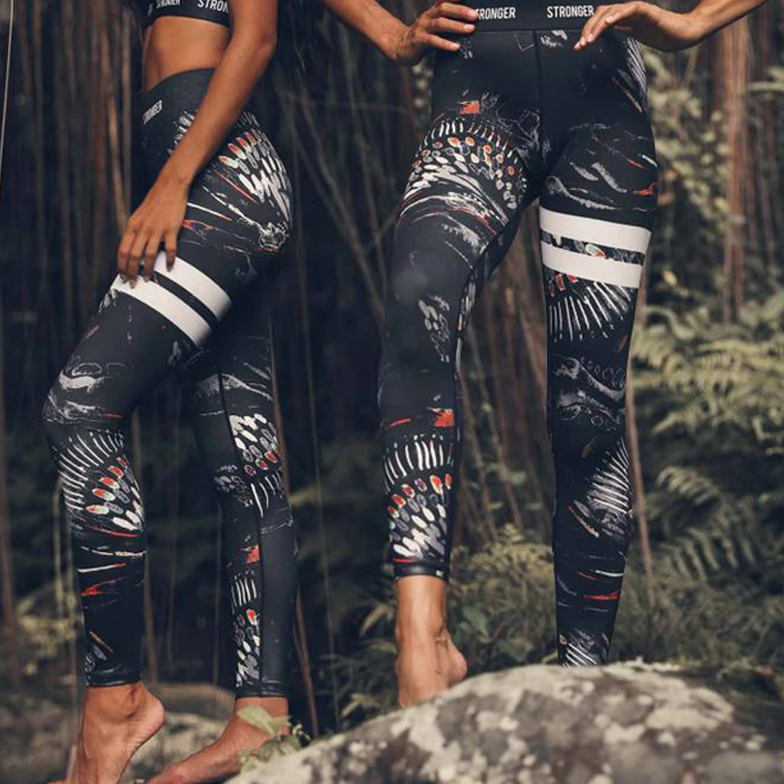 New Tribal totem Printed Women Leggings For Fitness High Waist Long Pants Hip Push UP Tights Gym Clothing | Женская одежда