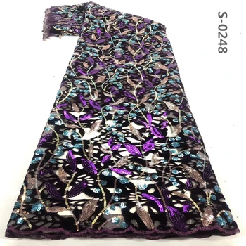 African Velvet sequins Lace Fabric 2020 High Quality Lace French Net Embroidery Purple Fabrics For Nigerian Party Dress
African Velvet sequins Lace Fabric 2020 High Quality Lace French Net Embroidery Purple Fabrics For Nigerian Party Dress