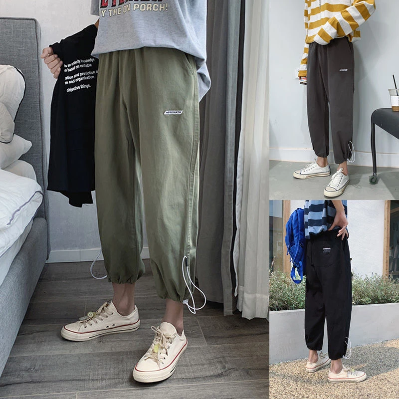 2020 New Guard Pants Men's Sports Pants Spring Summer Ins Male Nine Points Couple Casual Pants Male Loose Beam Pants Students
2020 New Guard Pants Men's Sports Pants Spring Summer Ins Male Nine Points Couple Casual Pants Male Loose Beam Pants Students