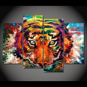 4 Panel Canvas Art Colorful Tiger Head Printed Wall Art Poster Home Decor Picture For Living Room Canvas Painting
4 Panel Canvas Art Colorful Tiger Head Printed Wall Art Poster Home Decor Picture For Living Room Canvas Painting