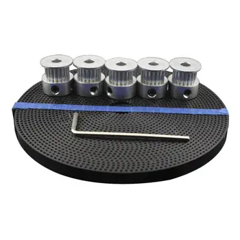 3D Printer Accessories 5pcs 20 teeth GT2 Timing Pulley Synchronous Wheel Bore 5mm and 5M GT2-6mm GT2 Timing Belt 
3D Printer Accessories 5pcs 20 teeth GT2 Timing Pulley Synchronous Wheel Bore 5mm and 5M GT2-6mm GT2 Timing Belt
