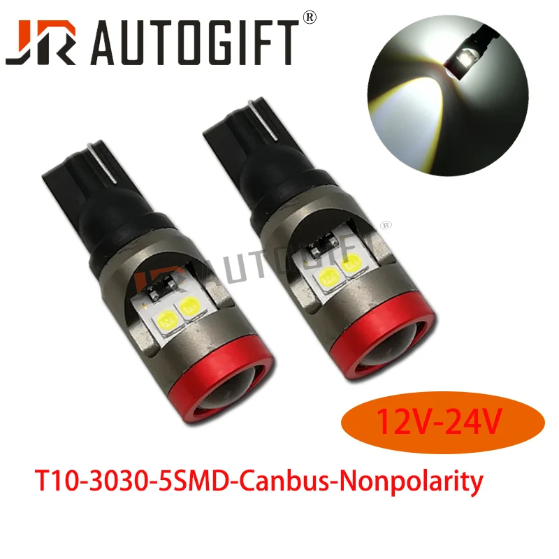 20PCS High Quality T10 T15 5SMD 3030 LED Car Light Canbus NO OBC ERROR IC driver Auto Wedge Lamp W5W Led Parking Bulb 12V-24V | Автомобили