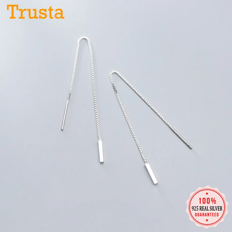 Trusta Genuine 100% 925 Sterling Silver Sweet Stick Linked Chain 9cm Clip On Earrings For Women Girls Wedding Jewelry DS1934
Trusta Genuine 100% 925 Sterling Silver Sweet Stick Linked Chain 9cm Clip On Earrings For Women Girls Wedding Jewelry DS1934