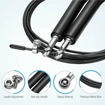 Gym Sport Skipping Rope Jump Rope Adjustable with Bearing Aluminum Handle Diamond Head Workout Toy Fitness Wire Rope Skipping
Gym Sport Skipping Rope Jump Rope Adjustable with Bearing Aluminum Handle Diamond Head Workout Toy Fitness Wire Rope Skipping
