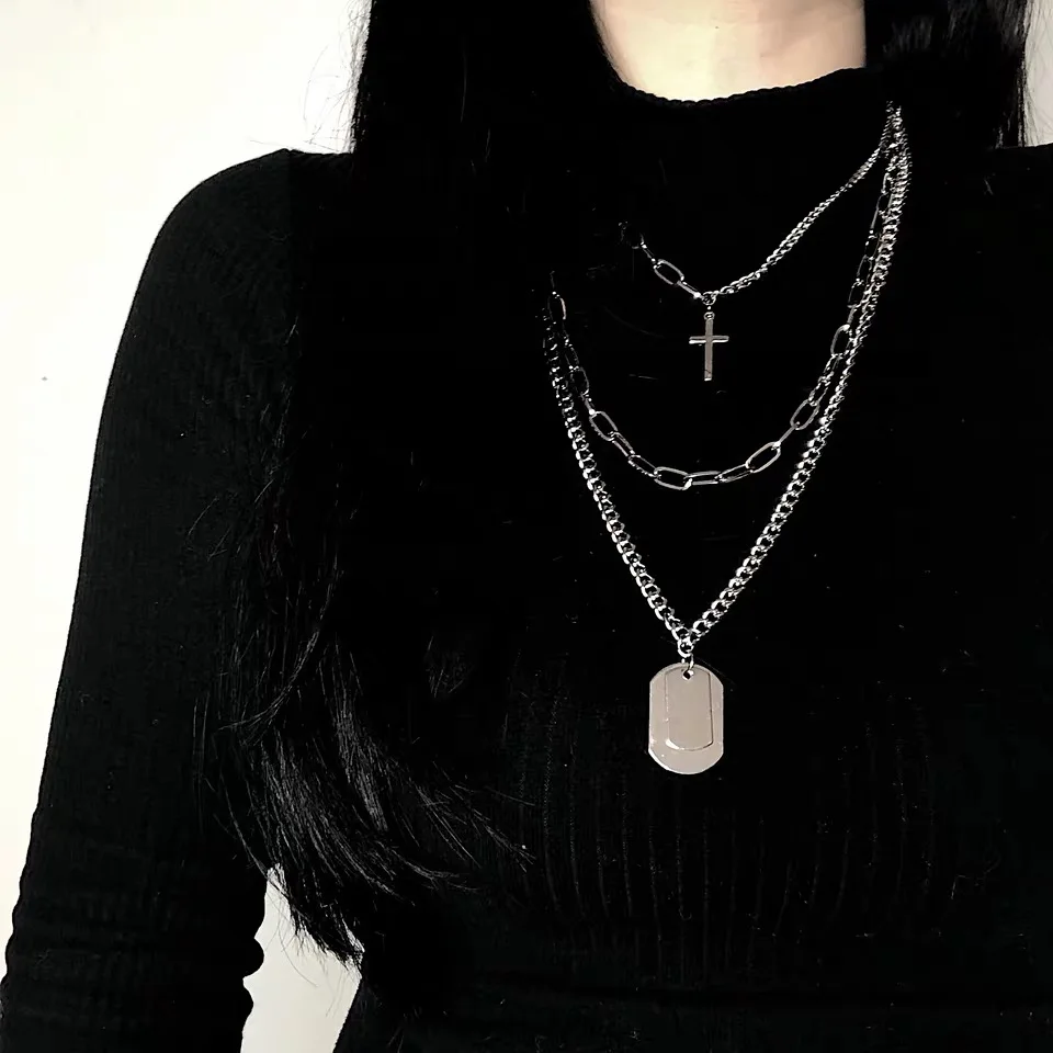 HUANZHI-2019-New-Personality-Cross-Square-Metal-Multilayer-Hip-hop-Long-Chain-Cool-Simple-Necklace-For (4)