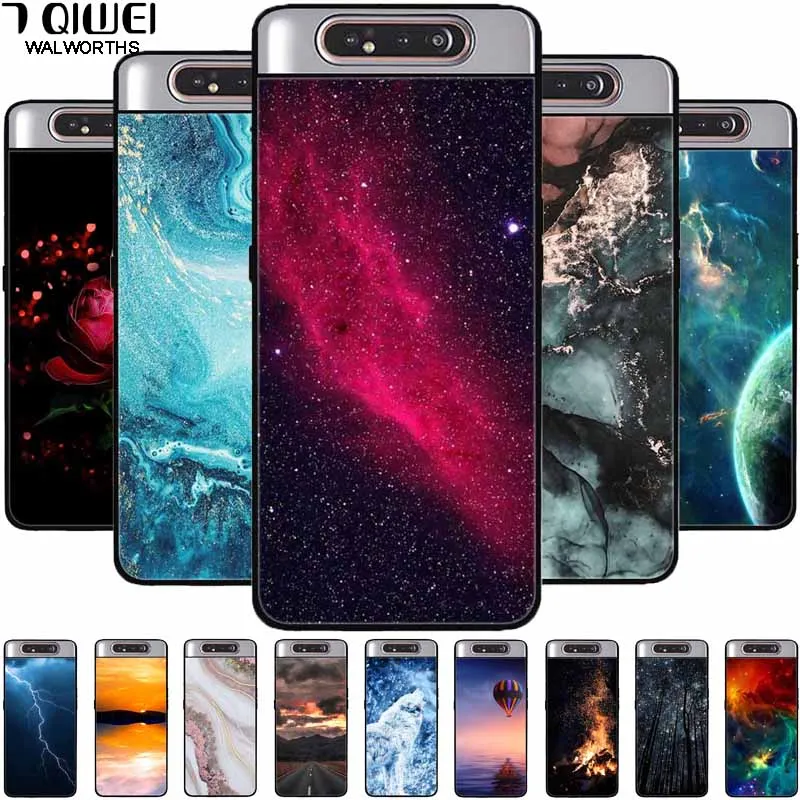 For Samsung Galaxy A80 Case Phone Cover Soft Silicone TPU Back Cases for A 80 2019 6.7'' Fundas Space Coque | Мобильные