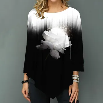 Plus size 4xl 5xl Women New Autumn Three-dimensional printing Tops Nine Points Sleeve Elasticity Female T-Shirt Casual Loose
Plus size 4xl 5xl Women New Autumn Three-dimensional printing Tops Nine Points Sleeve Elasticity Female T-Shirt Casual Loose