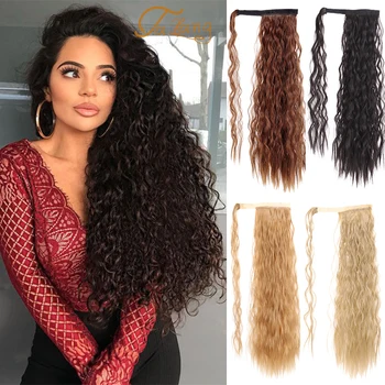 TALANG Long Corn Curly Synthetic Ponytail Wrap on Clip Hairpieces for Women Black Brown Hair Tail False Hair
TALANG Long Corn Curly Synthetic Ponytail Wrap on Clip Hairpieces for Women Black Brown Hair Tail False Hair