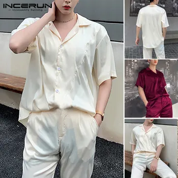 2020 Spring Mens Sets Short Sleeve Turn Down Collar Shirt Button Long Pants Mens Solid Color Suits Loose Casual Suits S-5XL
2020 Spring Mens Sets Short Sleeve Turn Down Collar Shirt Button Long Pants Mens Solid Color Suits Loose Casual Suits S-5XL