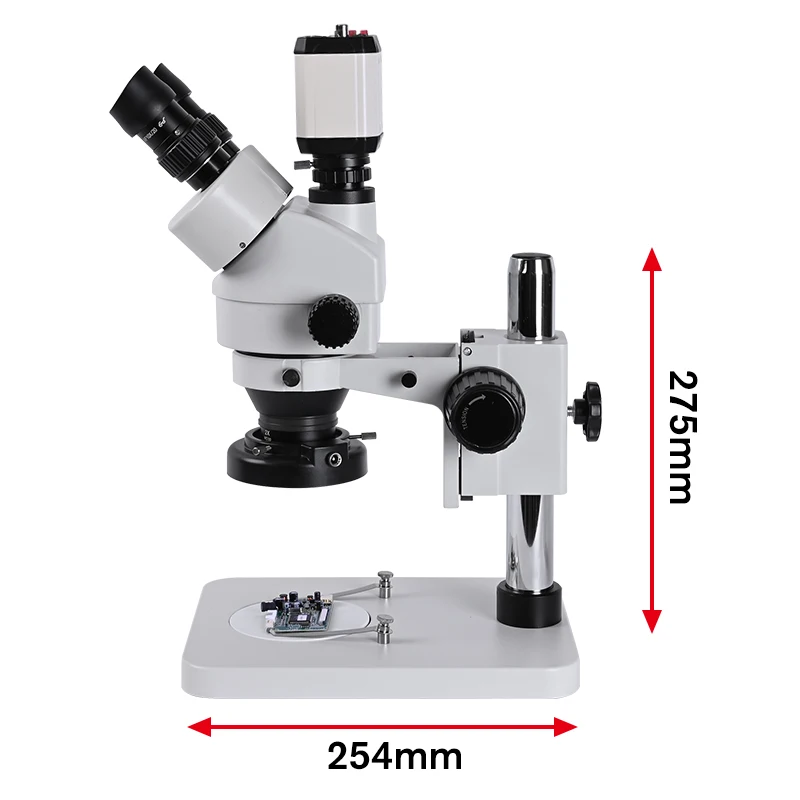 21 МП HD 1080P USB CVBS VGA камера стерео Тринокулярный электронный цифровой микроскоп зум 3,5 90x + 1/3 адаптер + 56 LED Кольцевой свет