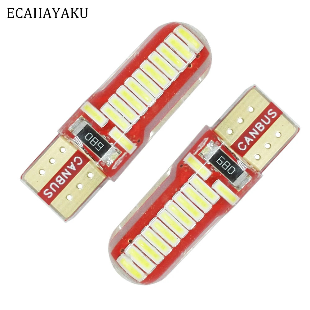 ECAHAYAKU 2 Pcs White Red Blue Canbus Error Free T10 4014 24SMD LED Wedge Bulb Corner Light Decorative Lamp License Plate Lights
ECAHAYAKU 2 Pcs White Red Blue Canbus Error Free T10 4014 24SMD LED Wedge Bulb Corner Light Decorative Lamp License Plate Lights