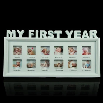 Photo frame plastic for 12 photos 4x4 cm "My first year" blue-gray 42.5x21.5x3 cm 2257914
Photo frame plastic for 12 photos 4x4 cm "My first year" blue-gray 42.5x21.5x3 cm 2257914