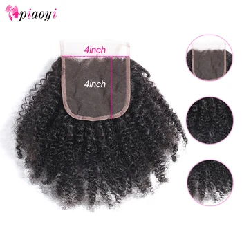Brazilian Afro Kinky Curly Closure Piaoyi Remy Human Hair Lace Closure Free/Middle/Three Part 10-20 inch 4X4 Lace Closure
Brazilian Afro Kinky Curly Closure Piaoyi Remy Human Hair Lace Closure Free/Middle/Three Part 10-20 inch 4X4 Lace Closure