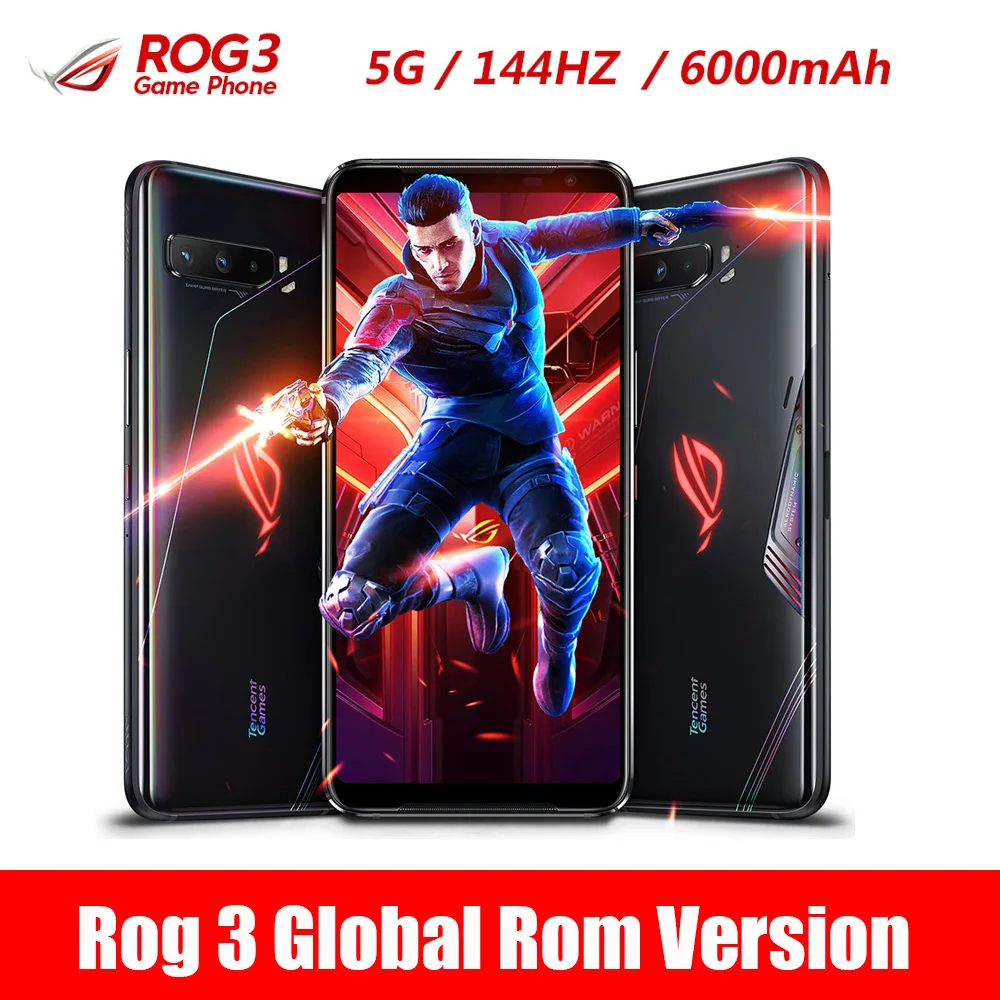 Игровой телефон Asus ROG Phone 3 5G экран 6 59 дюйма 12/16 ОЗУ 128/256/512 Гб ПЗУ Восьмиядерный