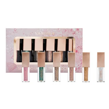6-color Color Shiny Glitter Eye Shadow Liquid Long-lasting Waterproof Easy To Color Eyeshadow Eye Shadow & Liner Combination
6-color Color Shiny Glitter Eye Shadow Liquid Long-lasting Waterproof Easy To Color Eyeshadow Eye Shadow & Liner Combination