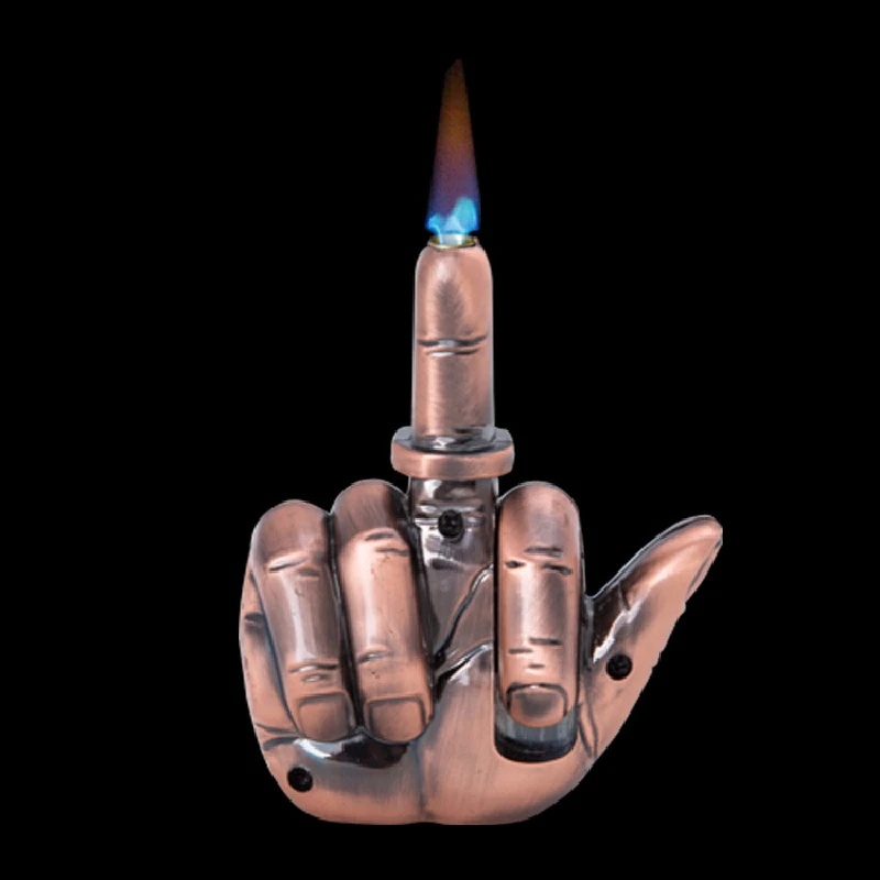 Creative Middle Finger Jet Torch Lighter Metal Straight Flame Butane Compact Refillable Gas Lighter With Sound Gadgets For Men
Creative Middle Finger Jet Torch Lighter Metal Straight Flame Butane Compact Refillable Gas Lighter With Sound Gadgets For Men