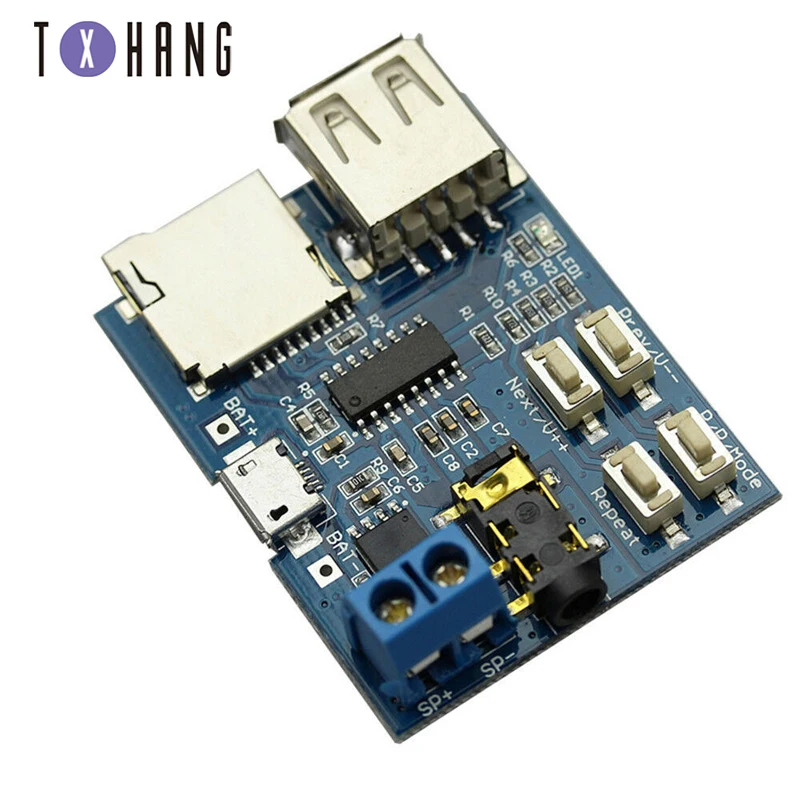 TF card U disk MP3 Format decoder board module amplifier decoding audio Player BSG
TF card U disk MP3 Format decoder board module amplifier decoding audio Player BSG