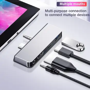 USB C HDMI Adapter USB C Hub Adapter With Lossless Sound Quality 4K HDMI Docking Station Accessories For Surface Go
USB C HDMI Adapter USB C Hub Adapter With Lossless Sound Quality 4K HDMI Docking Station Accessories For Surface Go