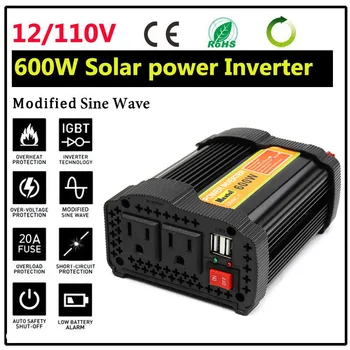 Solar Power Inverter 1200W 12V DC To 110V AC Modified Sine Wave Converter Charger Converter Steady Durable Vehicle Power Supply
Solar Power Inverter 1200W 12V DC To 110V AC Modified Sine Wave Converter Charger Converter Steady Durable Vehicle Power Supply