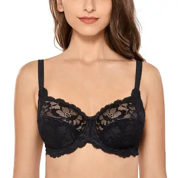 Women's Sexy Non Padded Underwire Balconette Sheer Lace Bra Plus Size 32-44 DD E F G H
Women's Sexy Non Padded Underwire Balconette Sheer Lace Bra Plus Size 32-44 DD E F G H