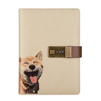 1 x PU Leather Notebook with Combination Lock Pen Holder Diary Journal Sketchbook Notepad Planner B6 Size, 224 Pages (Dog)
1 x PU Leather Notebook with Combination Lock Pen Holder Diary Journal Sketchbook Notepad Planner B6 Size, 224 Pages (Dog)