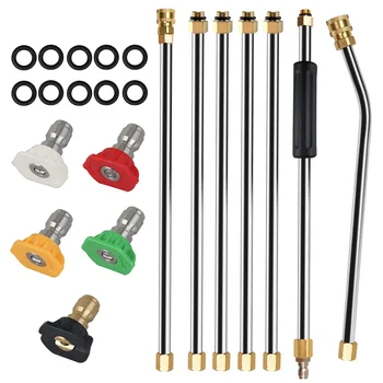 7pcs Rod Car Washing Pressure Washer With Spray Nozzle Quick Connect Replacement Extension Wand Set Rustproof Stainless Steel
7pcs Rod Car Washing Pressure Washer With Spray Nozzle Quick Connect Replacement Extension Wand Set Rustproof Stainless Steel