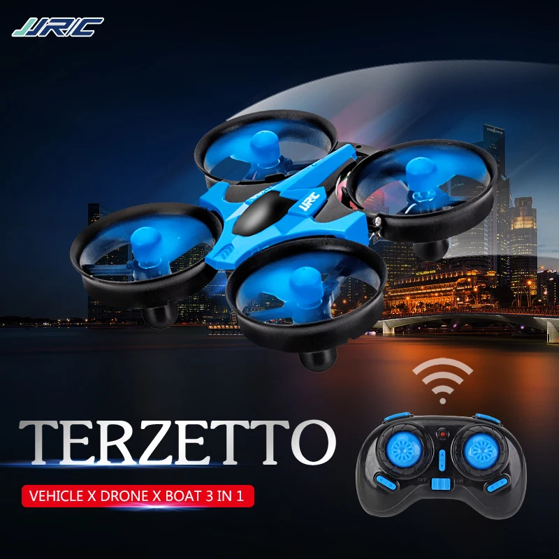 JJRC H36F Mini Drone 3 in 1 Water Land Air RC Hovercraft Helicopter Headless Mode JJRC Remote Control Quadcopter Toys For Kids
JJRC H36F Mini Drone 3 in 1 Water Land Air RC Hovercraft Helicopter Headless Mode JJRC Remote Control Quadcopter Toys For Kids