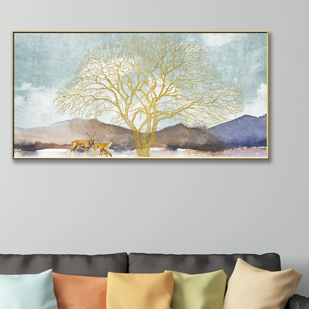 Golden Tree Elk Landscape Vintage Poster Prints Wall Pictures For Living Room Scandinavian Home Decor
Golden Tree Elk Landscape Vintage Poster Prints Wall Pictures For Living Room Scandinavian Home Decor