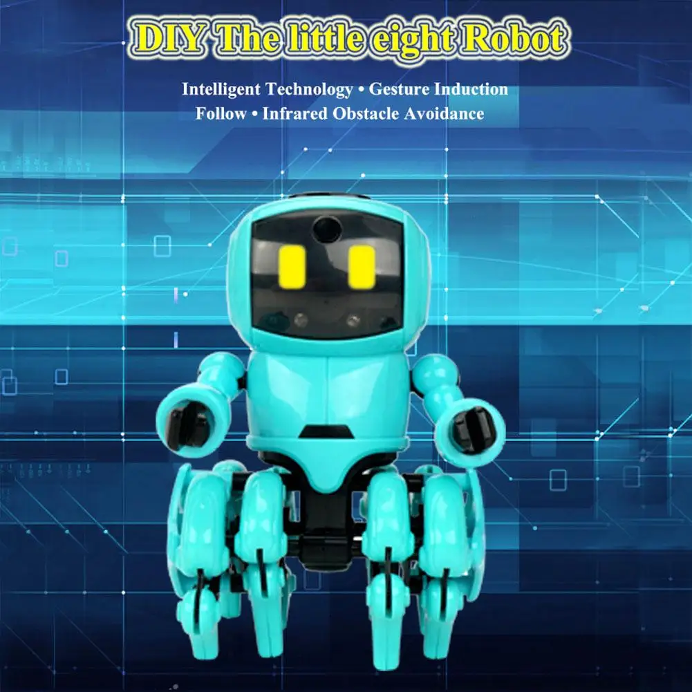 Newest High Quality 8legs Smart Robot Toy DIY Assembly Follow Obstacle Avoidance Playful Robot Toys For Kids
Newest High Quality 8legs Smart Robot Toy DIY Assembly Follow Obstacle Avoidance Playful Robot Toys For Kids