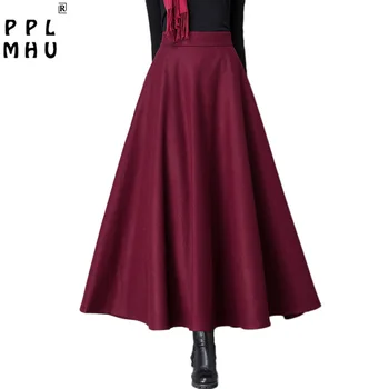 Plus size high waist wool long skirt women Casual solid color high quality A-line skirt Elegant winter warm umbrella skirt
Plus size high waist wool long skirt women Casual solid color high quality A-line skirt Elegant winter warm umbrella skirt