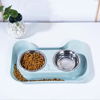 Stainless Double Cat Bowls Steel Pet Feeder With Cat Face Dog Cat Bowls with Non-spill & Non-skid Design for Pet Food and Water
Stainless Double Cat Bowls Steel Pet Feeder With Cat Face Dog Cat Bowls with Non-spill & Non-skid Design for Pet Food and Water