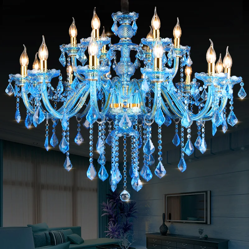 European Blue Crystal Chandelier Mediterranean Cafe Restaurant Bar Hotel Living Room Crystal Pendant Light
European Blue Crystal Chandelier Mediterranean Cafe Restaurant Bar Hotel Living Room Crystal Pendant Light