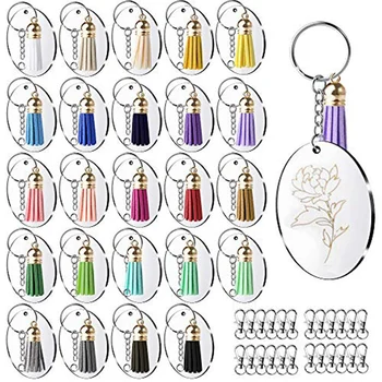 100Pcs Acrylic Keychain Blanks with Circle Clear Keychain ,Hooks, Leather Tassel Pendant Keychains for DIY and Crafts
100Pcs Acrylic Keychain Blanks with Circle Clear Keychain ,Hooks, Leather Tassel Pendant Keychains for DIY and Crafts