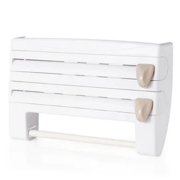 1pc 3 In1 Roll Holder Tin Foil Cling Film Paper Towel Wrap Dispenser Cutter Kitchen Foil And Kitchen Roll
1pc 3 In1 Roll Holder Tin Foil Cling Film Paper Towel Wrap Dispenser Cutter Kitchen Foil And Kitchen Roll