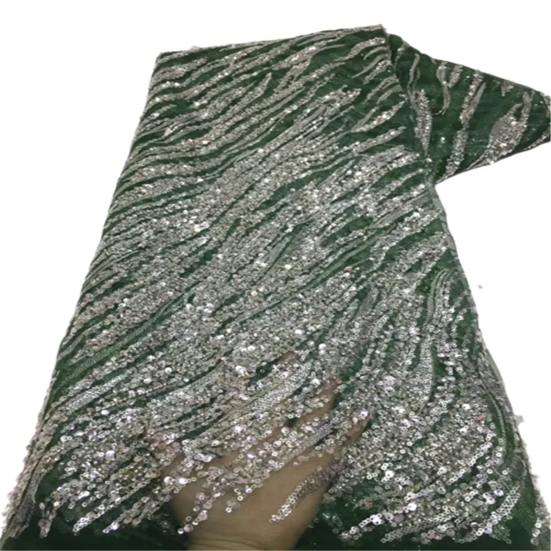 African lace fabric 2021 gray high quality Guipure lace Latest French Cord lace fabric with Sequins for Wedding 5 Yards
African lace fabric 2021 gray high quality Guipure lace Latest French Cord lace fabric with Sequins for Wedding 5 Yards