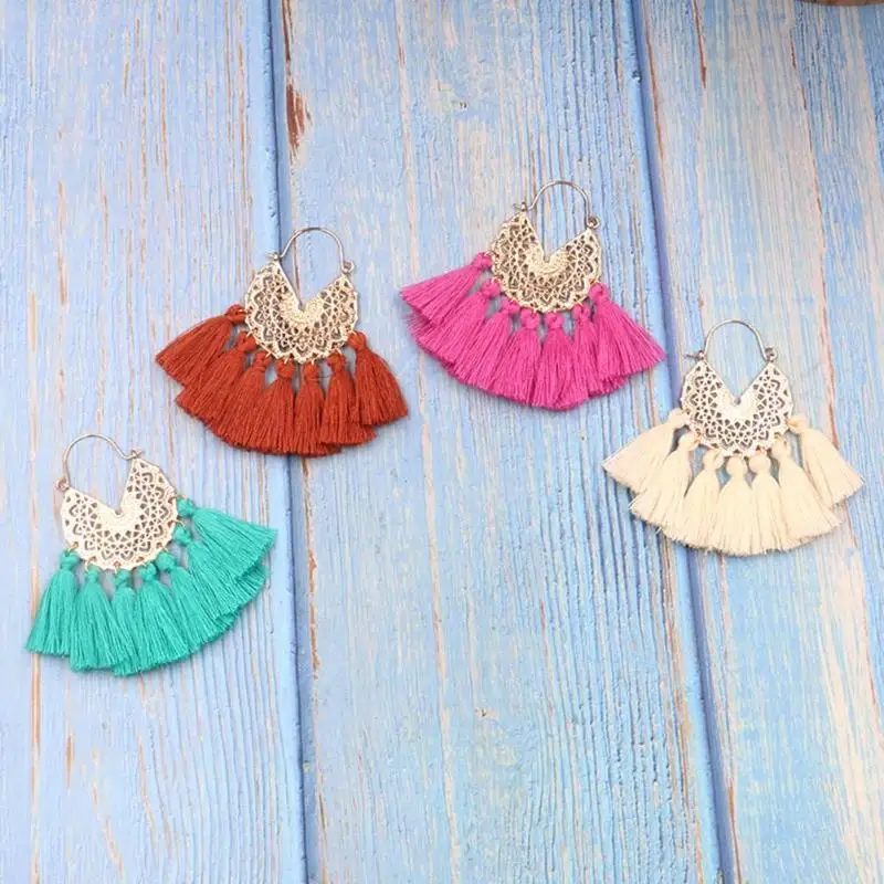 Tassel Earrings For Women Ethnic Big Drop Earrings Bohemia Fashion Jewelry Trendy Cotton Rope Fringe Long Dangle
Tassel Earrings For Women Ethnic Big Drop Earrings Bohemia Fashion Jewelry Trendy Cotton Rope Fringe Long Dangle