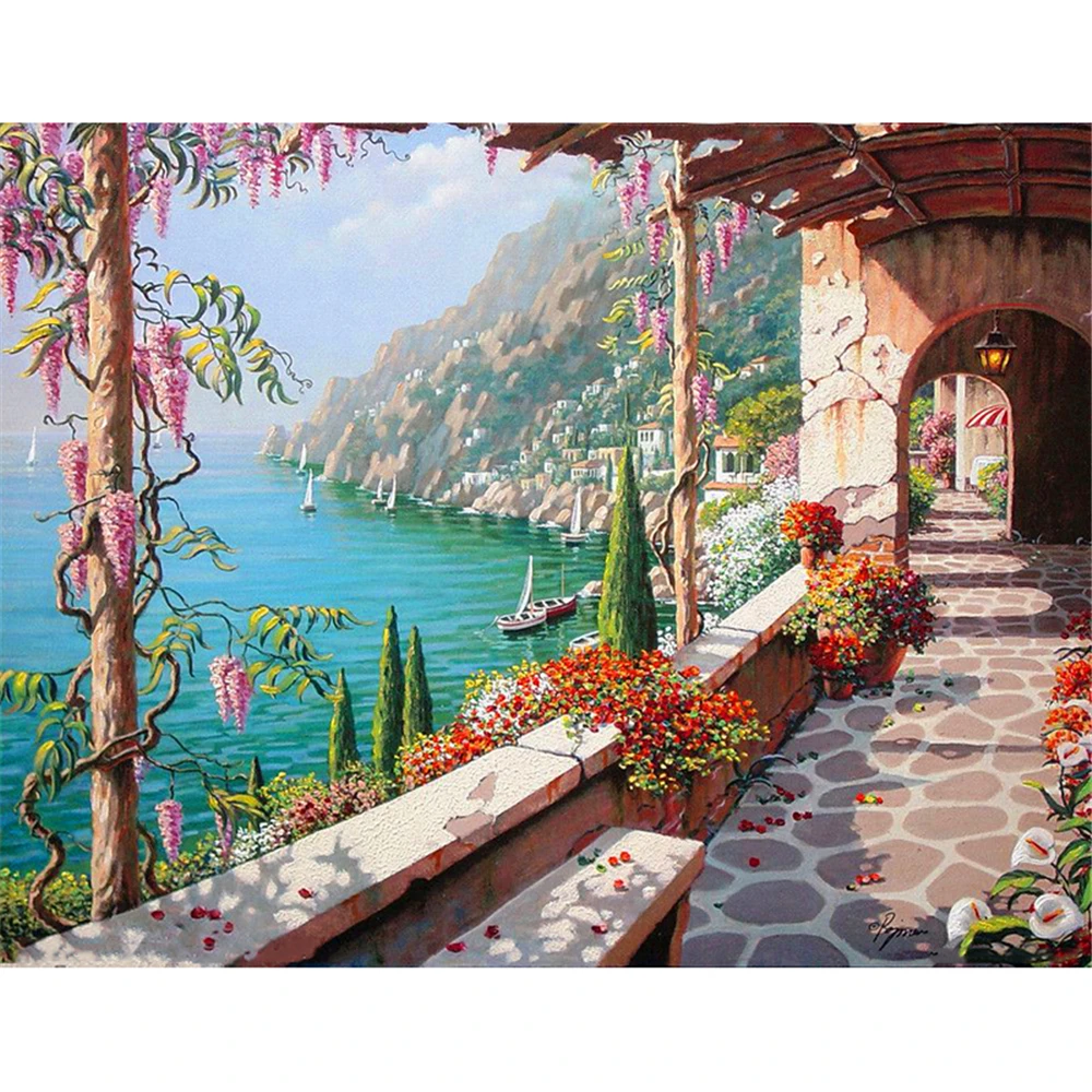 Sea View Theme DIY Oil Painting Paint by Numbers with 4050 Colorful Canvas and inner frame for kill time and bored
Sea View Theme DIY Oil Painting Paint by Numbers with 4050 Colorful Canvas and inner frame for kill time and bored