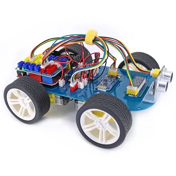 OPEN-SMART 4WD Serial Bluetooth Control Gear Motor Smart Car Kit Easy-plug colorful XH 2.54mm socket for Arduino UNO R3
OPEN-SMART 4WD Serial Bluetooth Control Gear Motor Smart Car Kit Easy-plug colorful XH 2.54mm socket for Arduino UNO R3