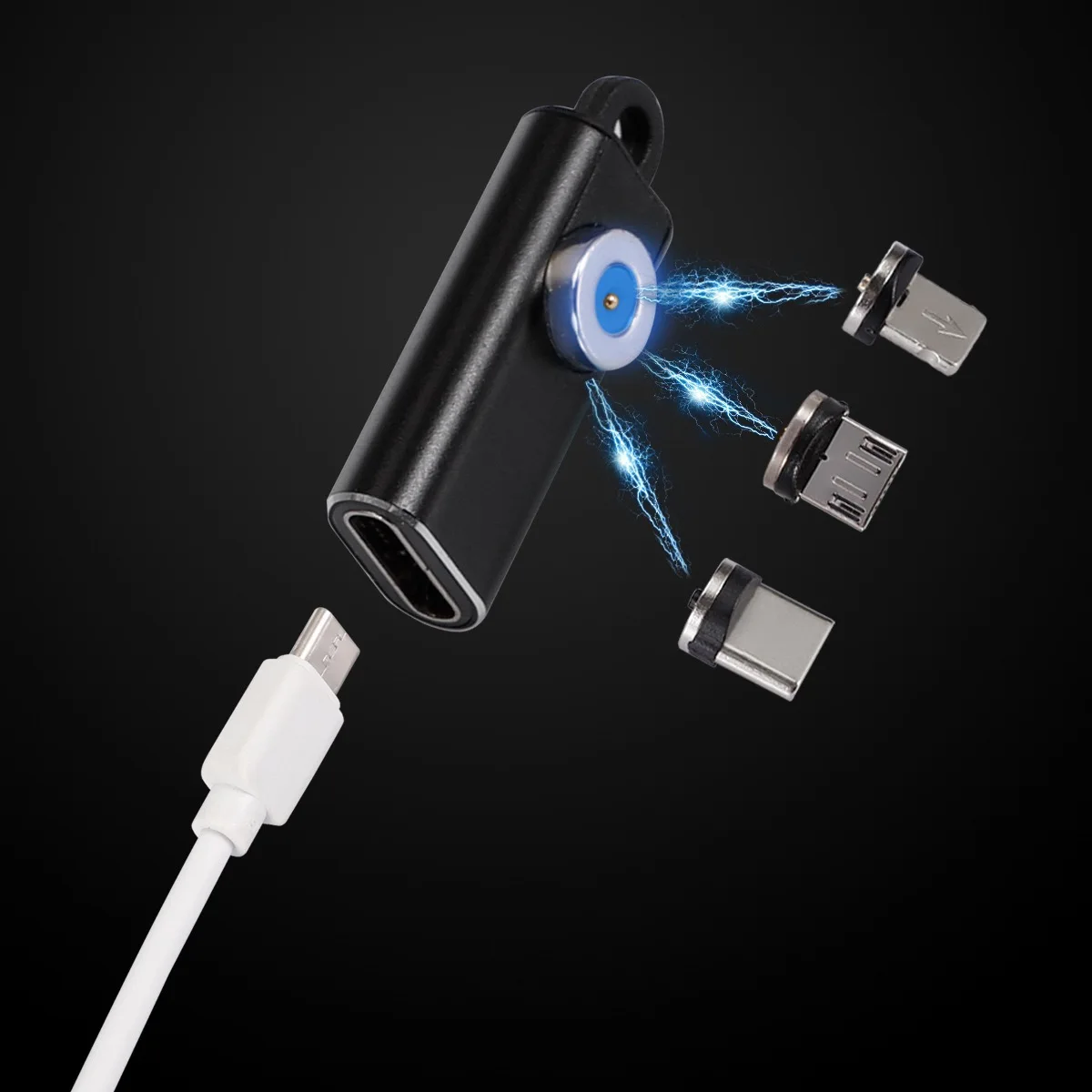 Магнитный адаптер Type-C для зарядки L-образный наконечник смартфонов и планшетов с