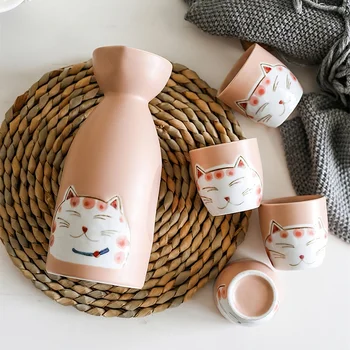 Ceramic Wine Set Japanese Cartoons Lucky Cat Pink 300ml 1 Pot 4 Cup Drinkware Home Kitchen Bar Decoration Supplies Water Ware
Ceramic Wine Set Japanese Cartoons Lucky Cat Pink 300ml 1 Pot 4 Cup Drinkware Home Kitchen Bar Decoration Supplies Water Ware