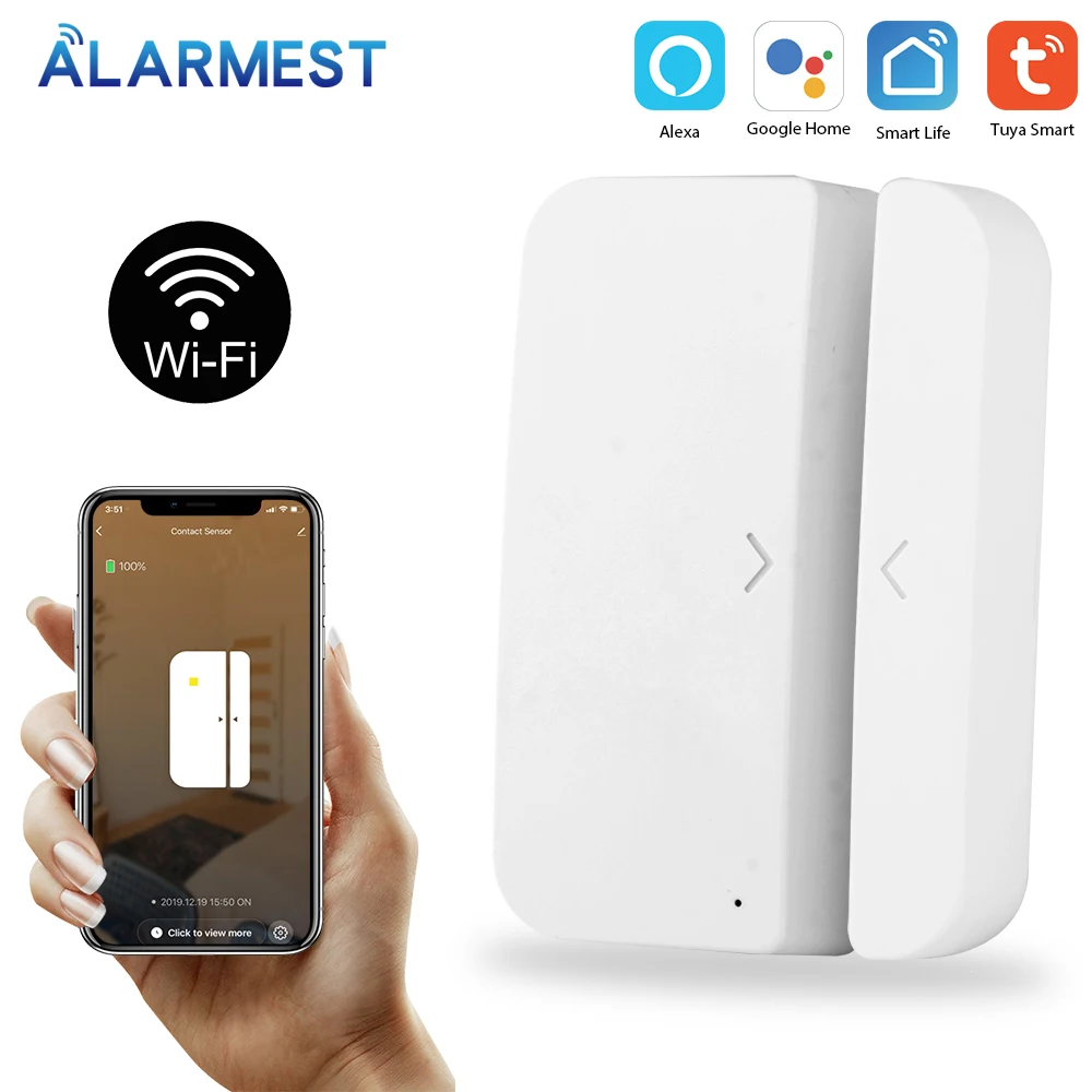ALARMEST Tuya Smart WiFi Door Window Sensor Magnetic Detector Door Open / Closed Detectors APP Control Work With Amazon Alexa
ALARMEST Tuya Smart WiFi Door Window Sensor Magnetic Detector Door Open / Closed Detectors APP Control Work With Amazon Alexa