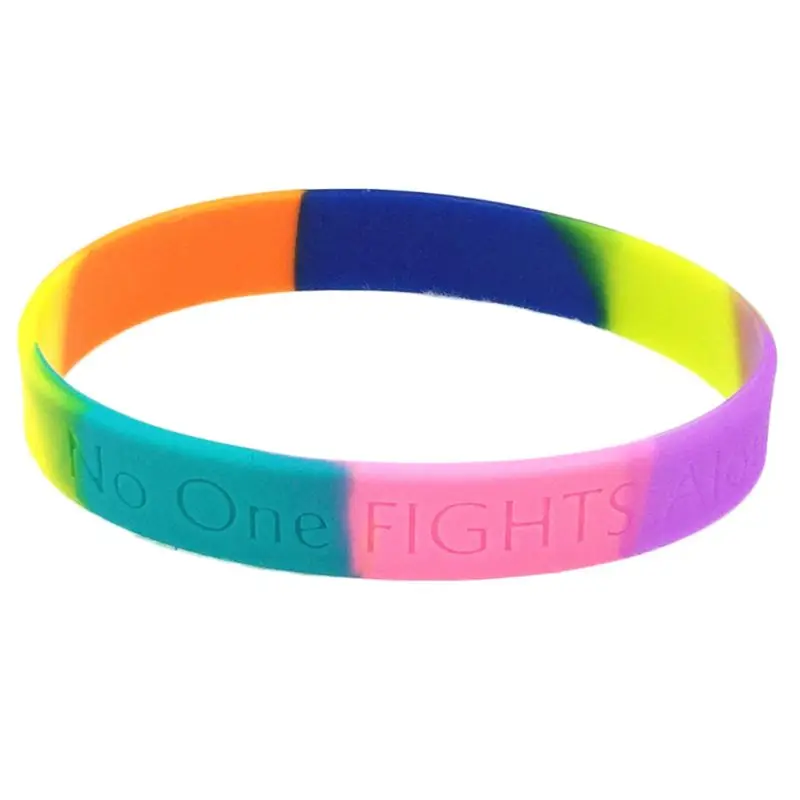 18 видов спортивных браслетов унисекс ЛГБТ с радужными буквами шестицветный