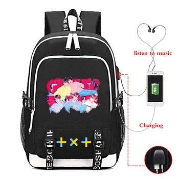 Kpop Women Backpack Female Male Schoolbag for Teenage Girls Boys Travel Backpack TXT Korean Casual Usb Charging Bag Mochilas 
Kpop Women Backpack Female Male Schoolbag for Teenage Girls Boys Travel Backpack TXT Korean Casual Usb Charging Bag Mochilas