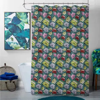 Shower Curtains for Bathroom and Hooks Cars,Nostalgic Car Drive Theme Cheerful Rides in Old Times with Colorful Vehicles
Shower Curtains for Bathroom and Hooks Cars,Nostalgic Car Drive Theme Cheerful Rides in Old Times with Colorful Vehicles