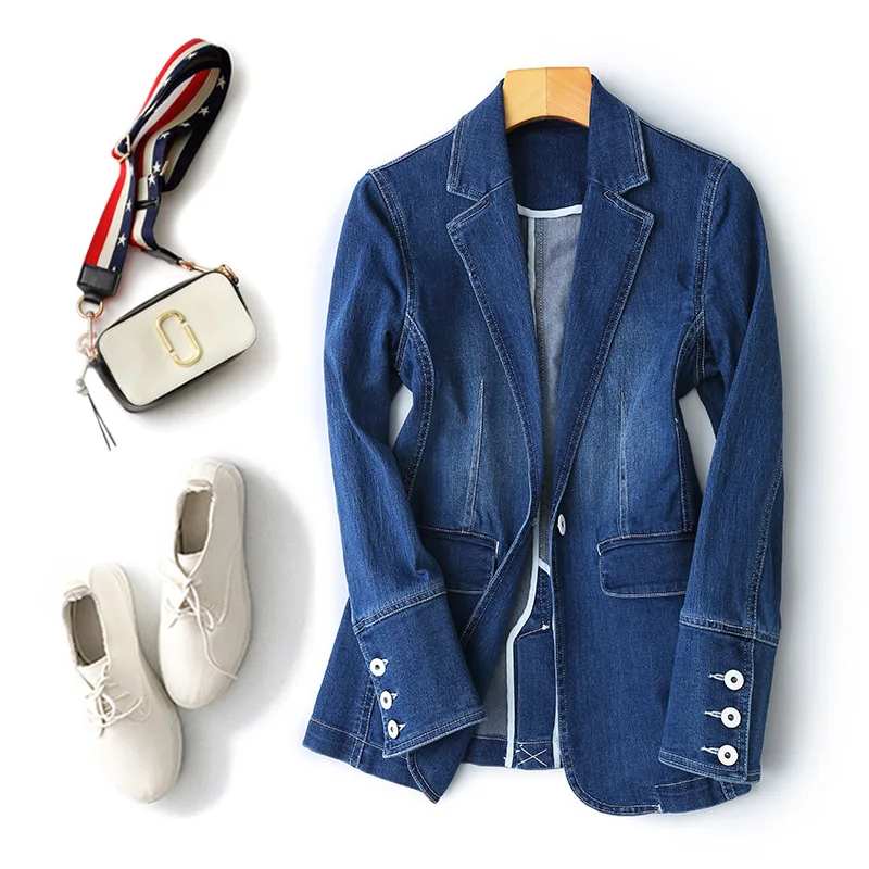 H7352 Open Wire Tribute Needle Cowboy Casual Suit Early Autumn Contrast Color Buckle Slim Fit Crisp Tops Cotton Coat Women's
H7352 Open Wire Tribute Needle Cowboy Casual Suit Early Autumn Contrast Color Buckle Slim Fit Crisp Tops Cotton Coat Women's